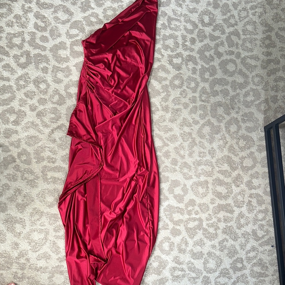 Elegant Red Satin Gown